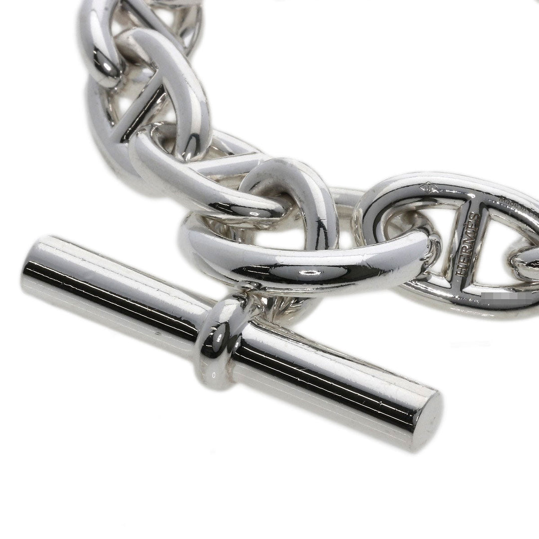 HERMES bracelet SV Silver Chene Dunkle GM Women Used Authentic