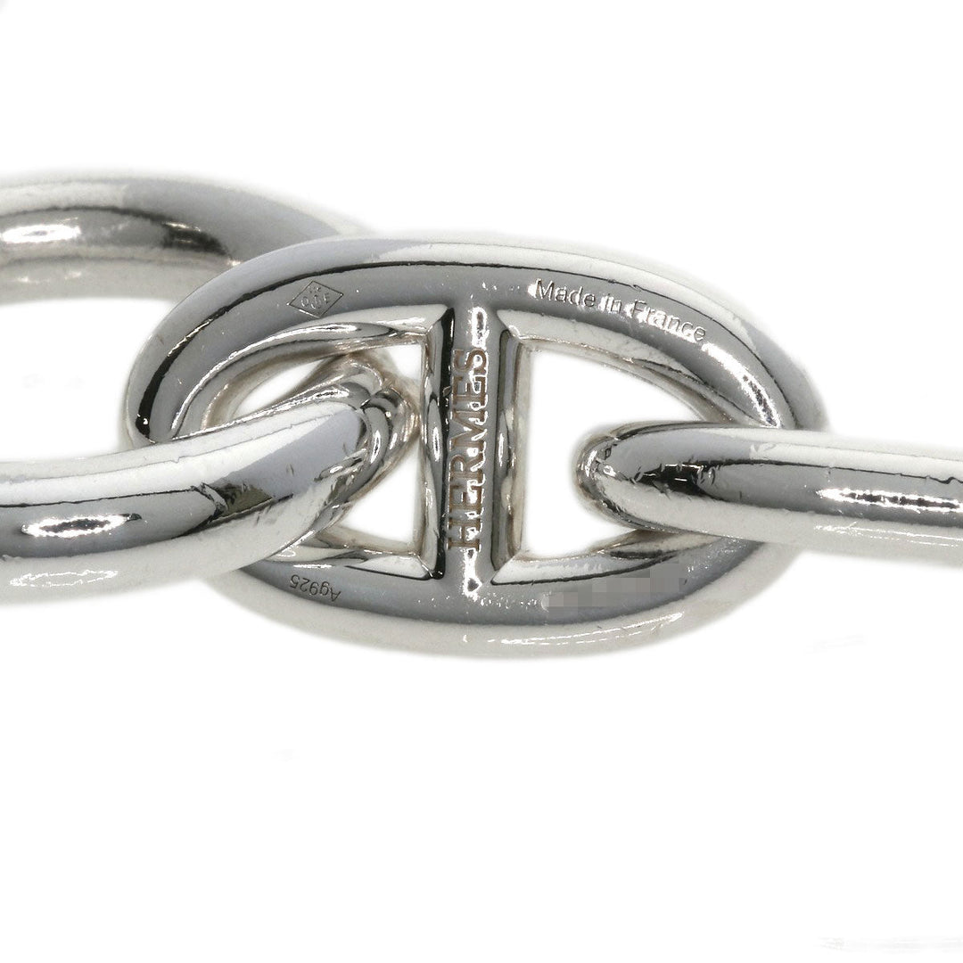 HERMES bracelet SV Silver Chene Dunkle GM Women Used Authentic