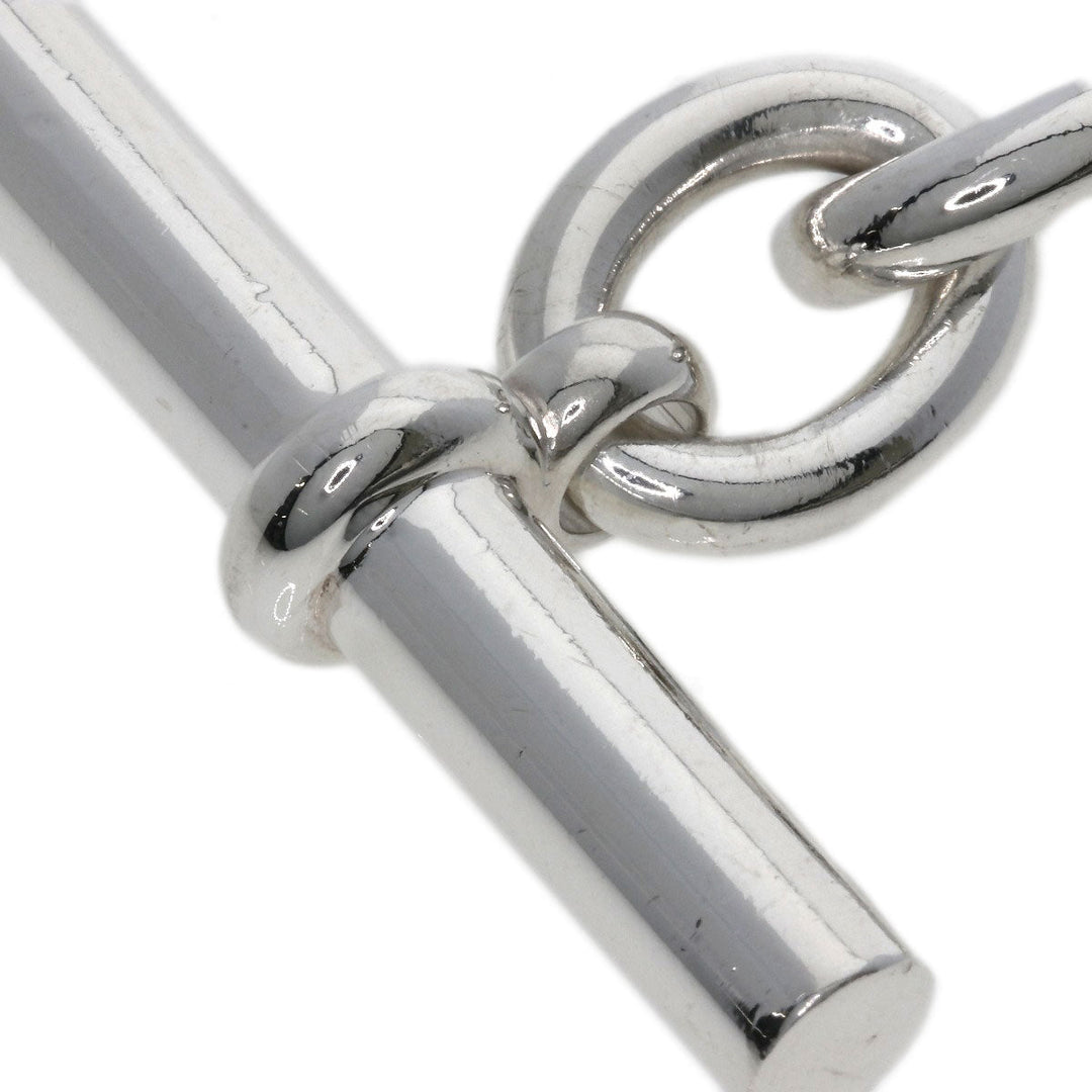 HERMES bracelet SV Silver Chene Dunkle GM Women Used Authentic
