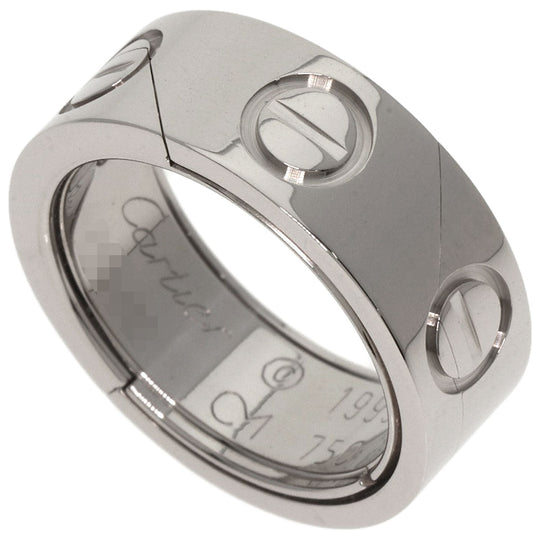 CARTIER Ring K18WG Silver Astro Love Ring #49 Women Used Authentic
