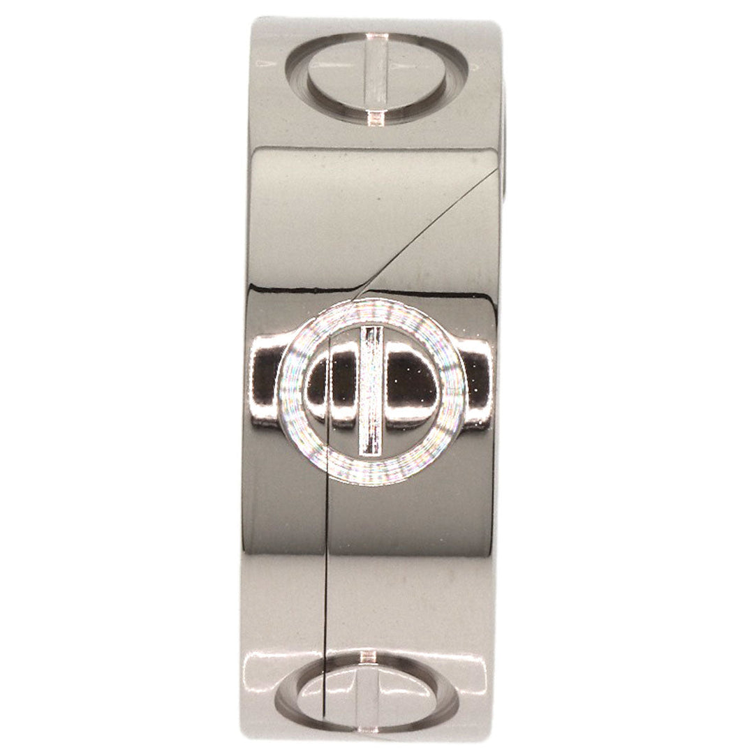 CARTIER Ring K18WG Silver Astro Love Ring #49 Women Used Authentic