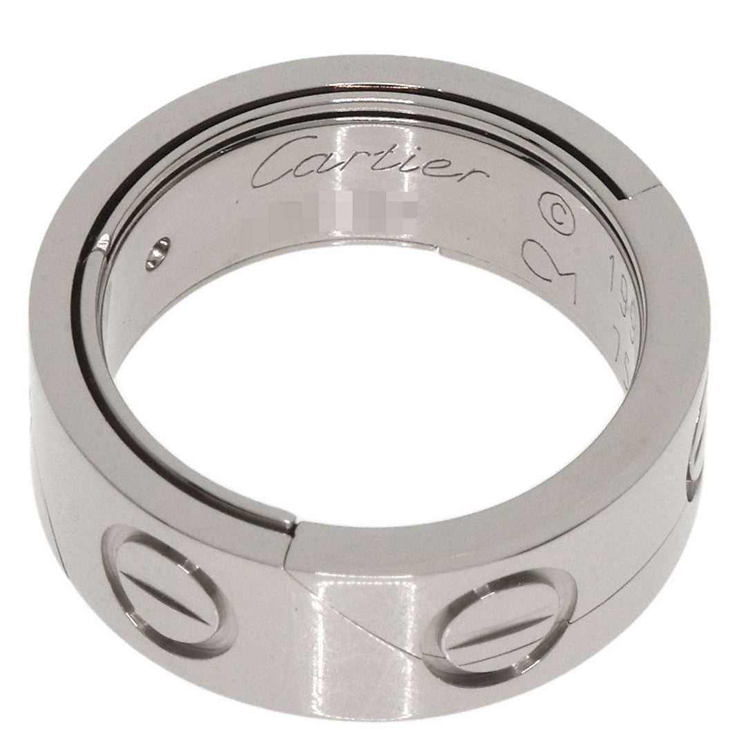 CARTIER Ring K18WG Silver Astro Love Ring #49 Women Used Authentic