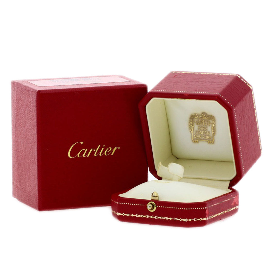 CARTIER Ring 18K Yellow Gold gold Jetons Sauvage Pav Diamonds #52 Women Used Authentic