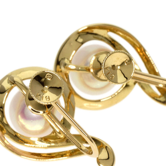 MIKIMOTO Earring 18K Yellow Gold gold Akoya pearl Pearl Women Used Authentic