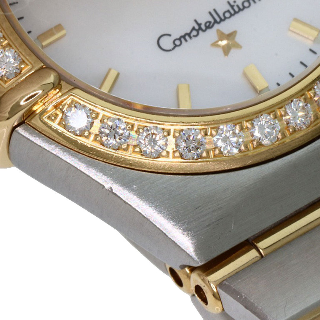 OMEGA Watches Quartz 1267.70 Stainless Steel, SSxK18YG, Diamond Silver Constellation Bezel Diamond White shell dial Women Used Authentic