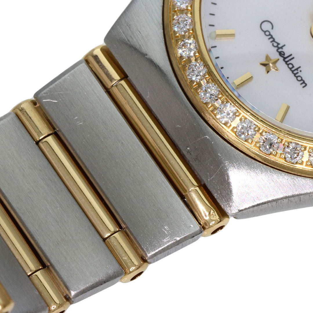 OMEGA Watches Quartz 1267.70 Stainless Steel, SSxK18YG, Diamond Silver Constellation Bezel Diamond White shell dial Women Used Authentic