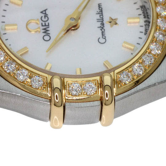 OMEGA Watches Quartz 1267.70 Stainless Steel, SSxK18YG, Diamond Silver Constellation Bezel Diamond White shell dial Women Used Authentic