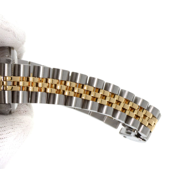 ROLEX Watches Mechanical Automatic 69173G Stainless Steel , SSxK18YG gold Datejust 10P Diamond Champagne Gold dial Women Used Authentic