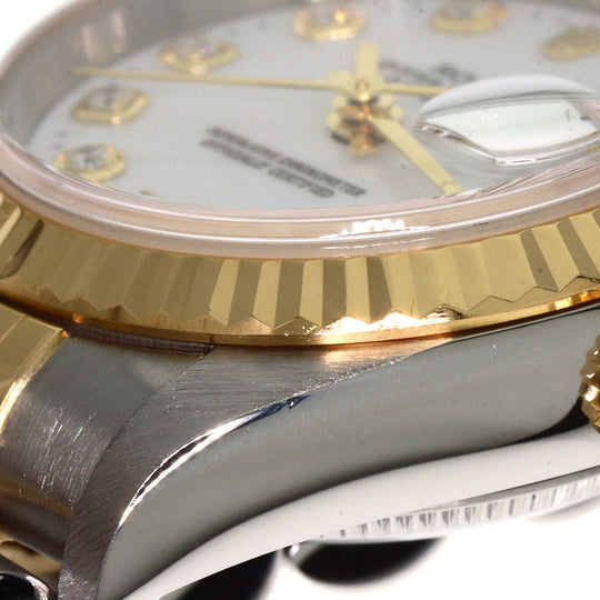 ROLEX Watches Mechanical Automatic 79173G Stainless Steel , SSxK18YG gold Datejust 10P Diamond white dial Women Used Authentic