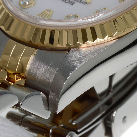 ROLEX Watches Mechanical Automatic 79173G Stainless Steel , SSxK18YG gold Datejust 10P Diamond white dial Women Used Authentic