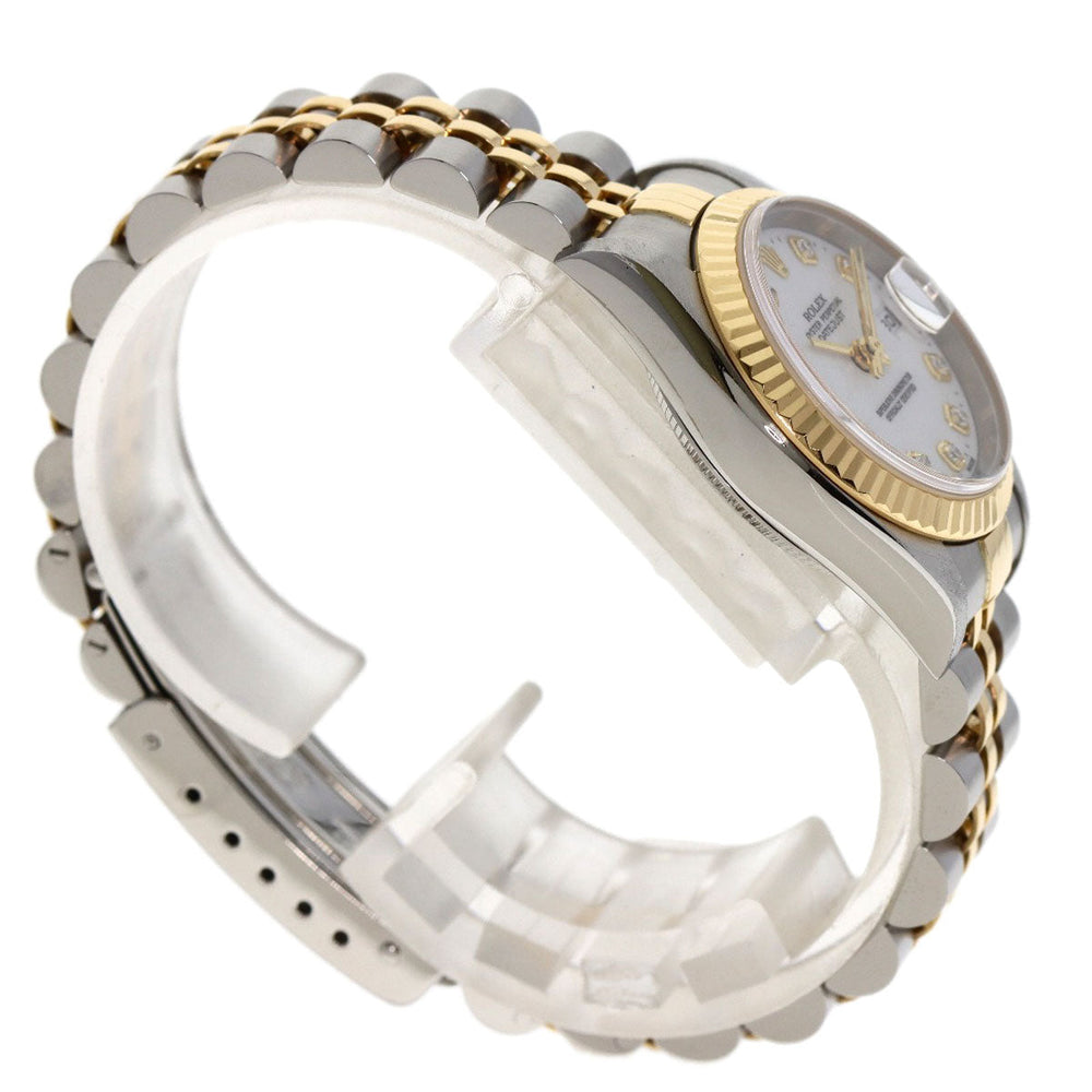 ROLEX Watches Mechanical Automatic 79173G Stainless Steel , SSxK18YG gold Datejust 10P Diamond white dial Women Used Authentic