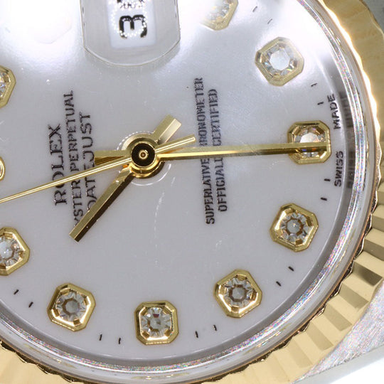 ROLEX Watches Mechanical Automatic 79173G Stainless Steel , SSxK18YG gold Datejust 10P Diamond white dial Women Used Authentic