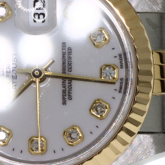 ROLEX Watches Mechanical Automatic 79173G Stainless Steel , SSxK18YG gold Datejust 10P Diamond white dial Women Used Authentic