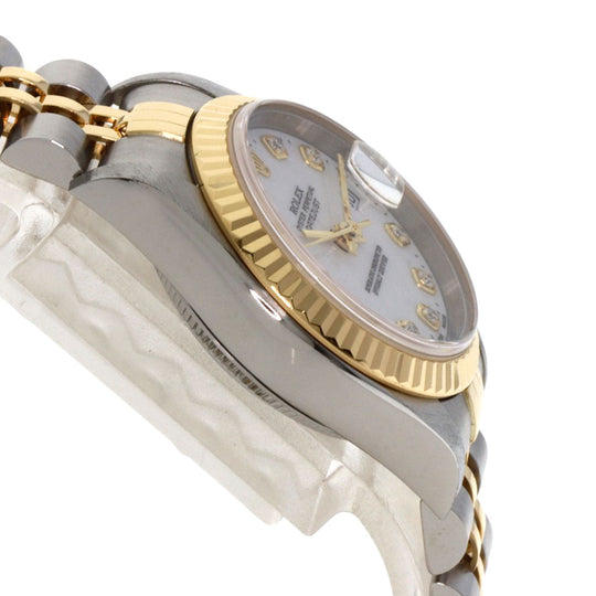 ROLEX Watches Mechanical Automatic 79173G Stainless Steel , SSxK18YG gold Datejust 10P Diamond white dial Women Used Authentic