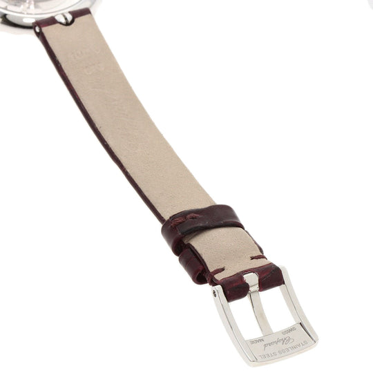 Chopard Watches Quartz 209415-1001 K18WG, leather Silver Happy diamond icon Silver dial Women Used Authentic