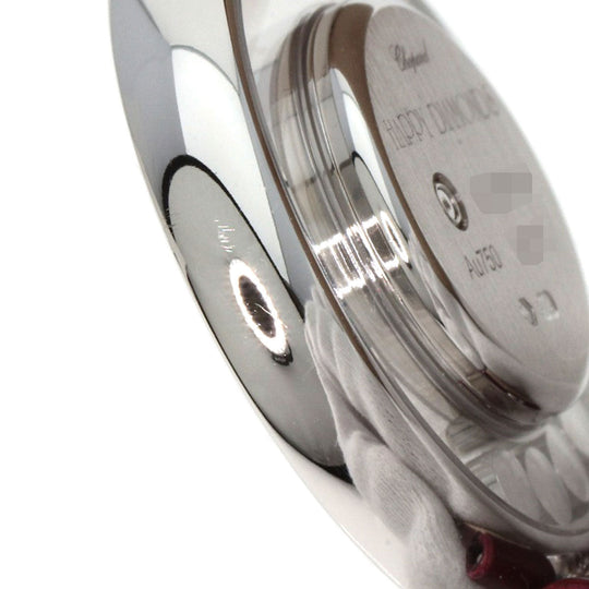 Chopard Watches Quartz 209415-1001 K18WG, leather Silver Happy diamond icon Silver dial Women Used Authentic