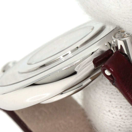 Chopard Watches Quartz 209415-1001 K18WG, leather Silver Happy diamond icon Silver dial Women Used Authentic