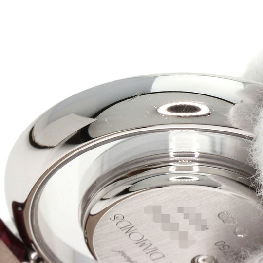 Chopard Watches Quartz 209415-1001 K18WG, leather Silver Happy diamond icon Silver dial Women Used Authentic