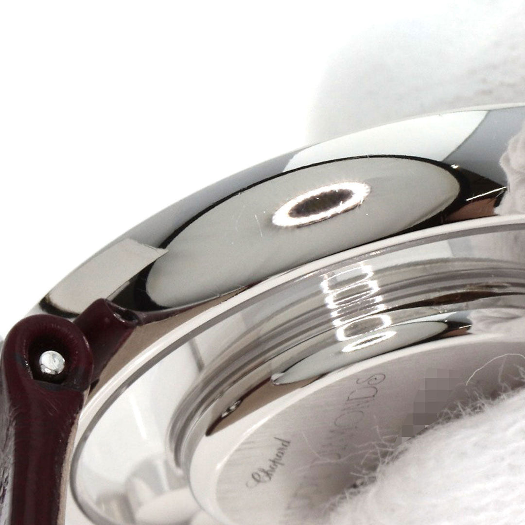 Chopard Watches Quartz 209415-1001 K18WG, leather Silver Happy diamond icon Silver dial Women Used Authentic