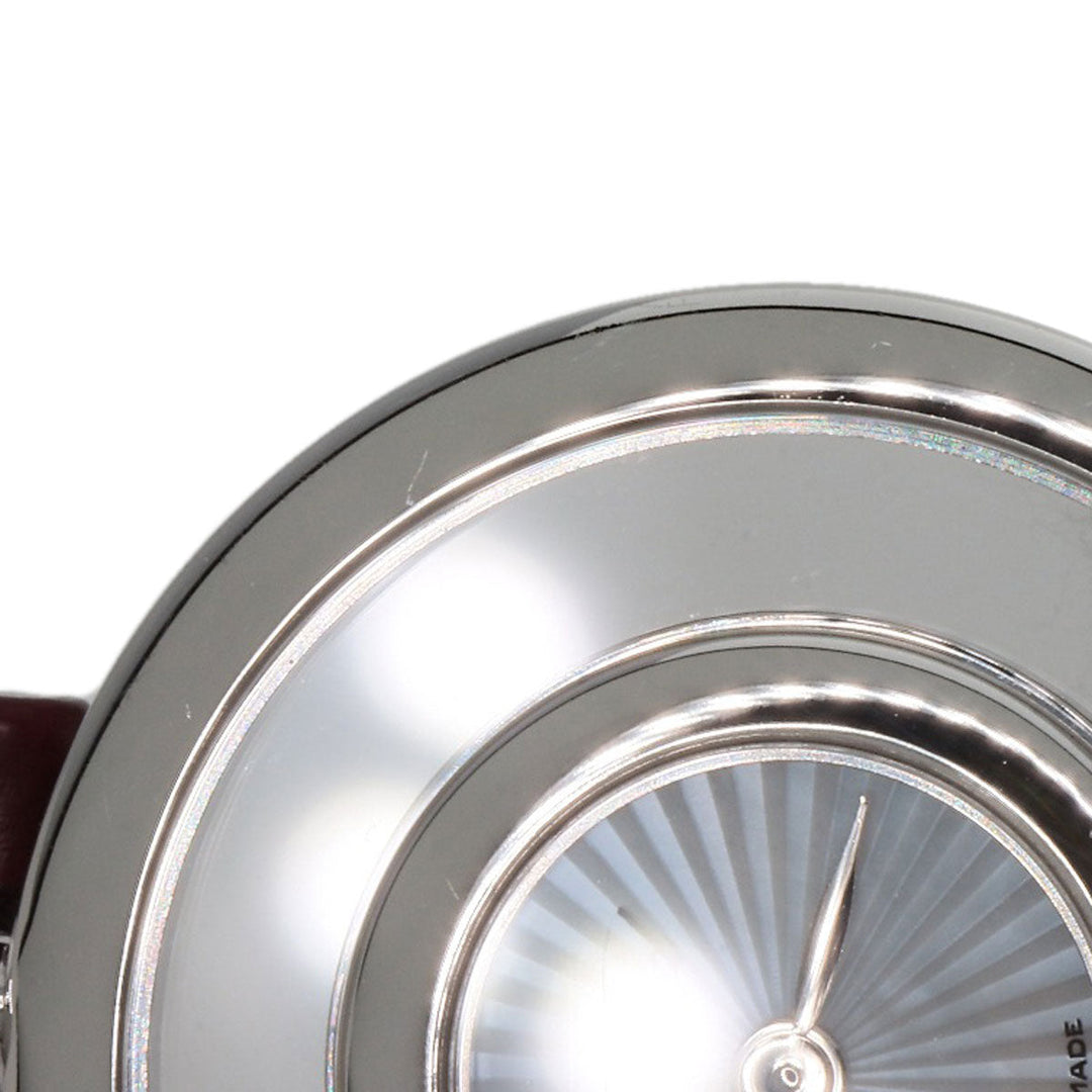 Chopard Watches Quartz 209415-1001 K18WG, leather Silver Happy diamond icon Silver dial Women Used Authentic