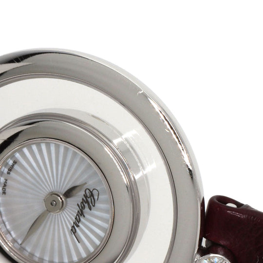 Chopard Watches Quartz 209415-1001 K18WG, leather Silver Happy diamond icon Silver dial Women Used Authentic