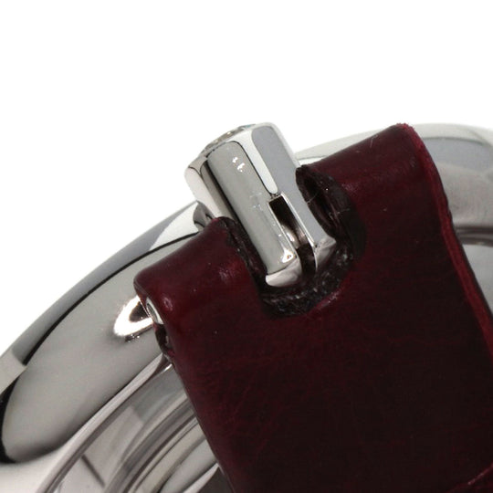 Chopard Watches Quartz 209415-1001 K18WG, leather Silver Happy diamond icon Silver dial Women Used Authentic