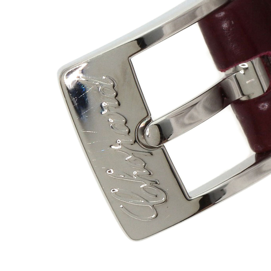 Chopard Watches Quartz 209415-1001 K18WG, leather Silver Happy diamond icon Silver dial Women Used Authentic
