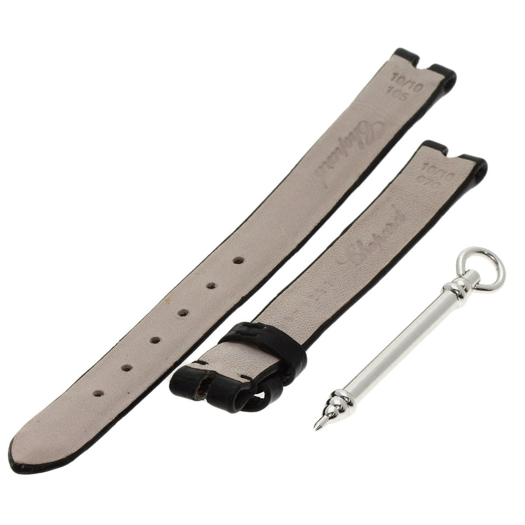 Chopard Watches Quartz 209415-1001 K18WG, leather Silver Happy diamond icon Silver dial Women Used Authentic