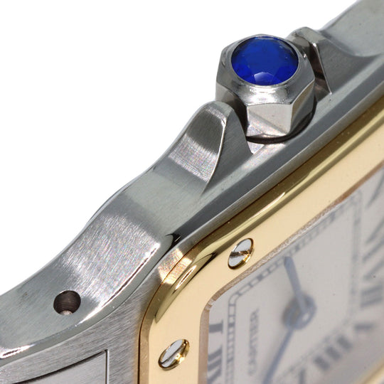 CARTIER Watches Quartz W20012C4 Stainless Steel , Stainless Steel , K18YG gold Santosgalbe SM Ivory dial Women Used Authentic
