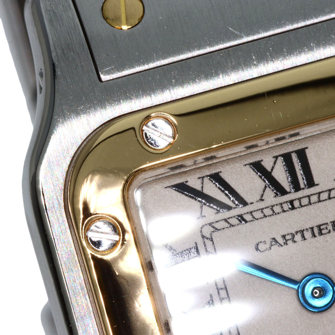 CARTIER Watches Quartz W20012C4 Stainless Steel , Stainless Steel , K18YG gold Santosgalbe SM Ivory dial Women Used Authentic