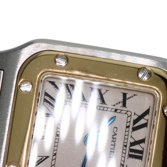 CARTIER Watches Quartz W20012C4 Stainless Steel , Stainless Steel , K18YG gold Santosgalbe SM Ivory dial Women Used Authentic
