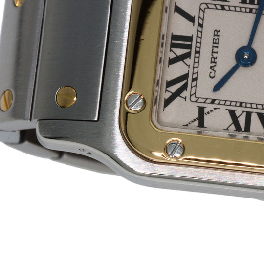 CARTIER Watches Quartz W20012C4 Stainless Steel , Stainless Steel , K18YG gold Santosgalbe SM Ivory dial Women Used Authentic