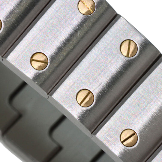 CARTIER Watches Quartz W20012C4 Stainless Steel , Stainless Steel , K18YG gold Santosgalbe SM Ivory dial Women Used Authentic