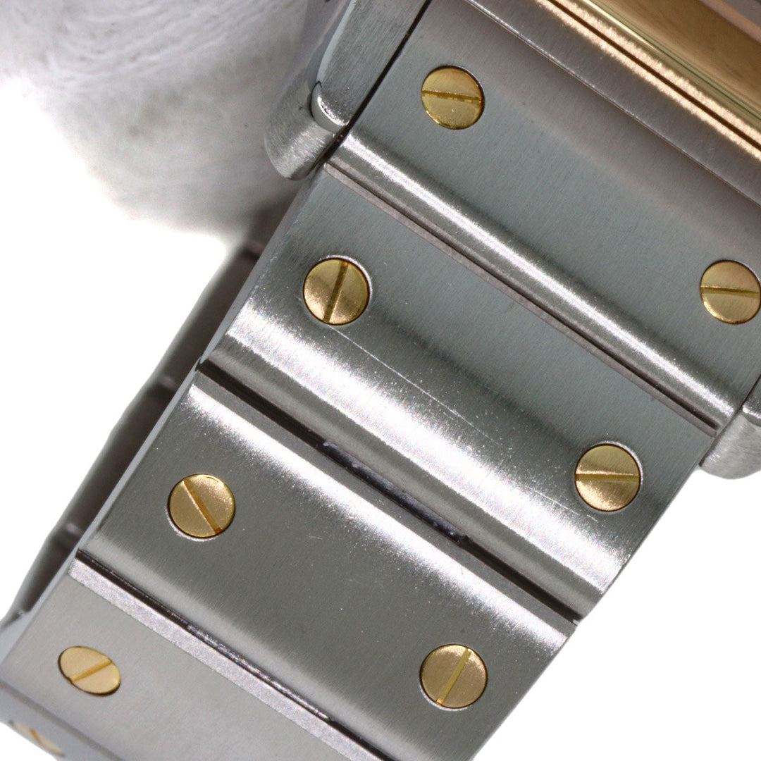 CARTIER Watches Quartz W20012C4 Stainless Steel , Stainless Steel , K18YG gold Santosgalbe SM Ivory dial Women Used Authentic