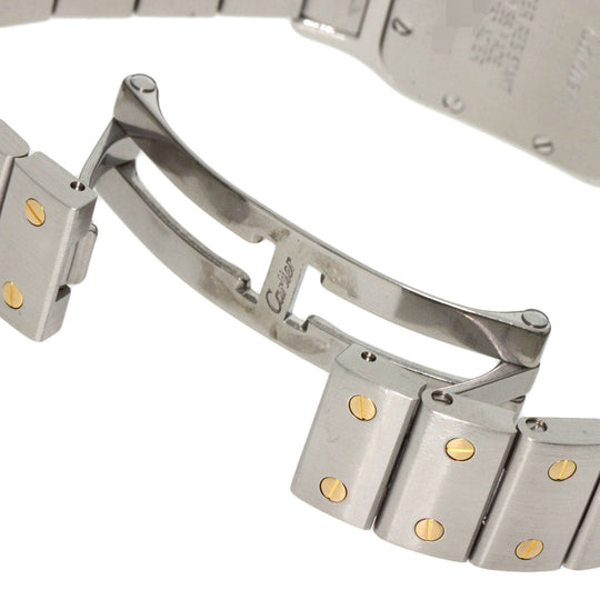 CARTIER Watches Quartz W20012C4 Stainless Steel , Stainless Steel , K18YG gold Santosgalbe SM Ivory dial Women Used Authentic