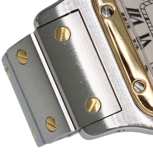 CARTIER Watches Quartz W20012C4 Stainless Steel , Stainless Steel , K18YG gold Santosgalbe SM Ivory dial Women Used Authentic