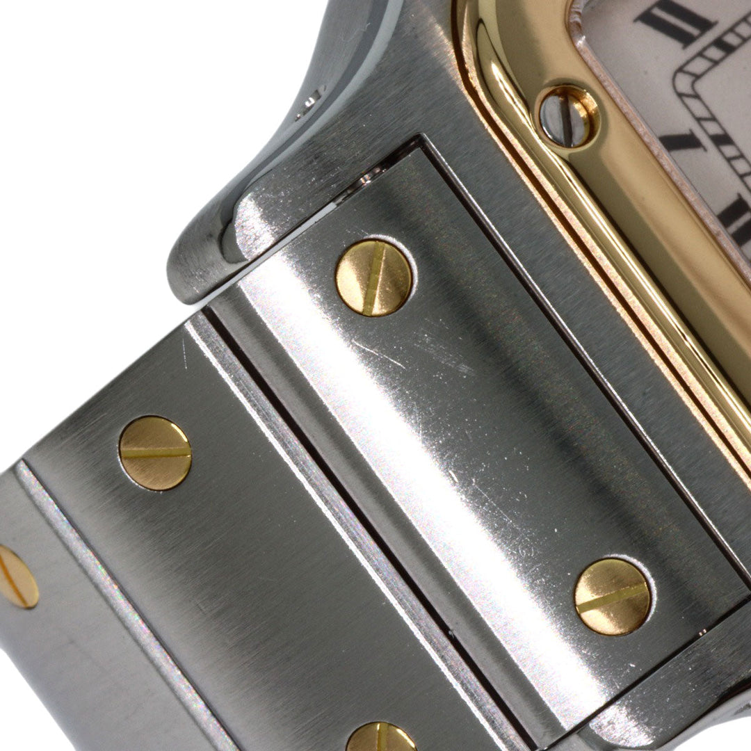CARTIER Watches Quartz W20012C4 Stainless Steel , Stainless Steel , K18YG gold Santosgalbe SM Ivory dial Women Used Authentic