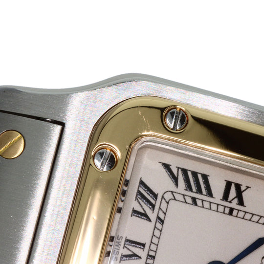 CARTIER Watches Quartz W20012C4 Stainless Steel , Stainless Steel , K18YG gold Santosgalbe SM Ivory dial Women Used Authentic