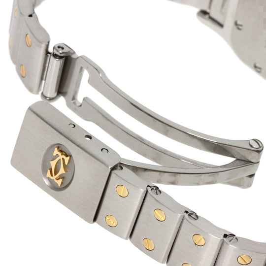 CARTIER Watches Quartz W20012C4 Stainless Steel , Stainless Steel , K18YG gold Santosgalbe SM Ivory dial Women Used Authentic