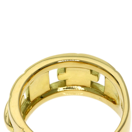 CELINE Ring 18K Yellow Gold gold Logo motif, inner stone, ruby