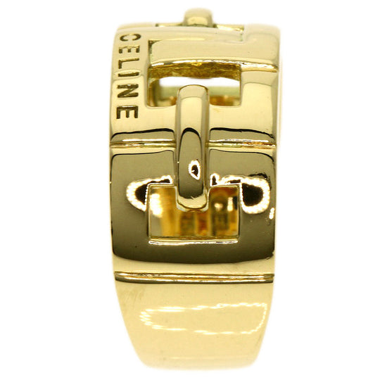 CELINE Ring 18K Yellow Gold gold Logo motif, inner stone, ruby