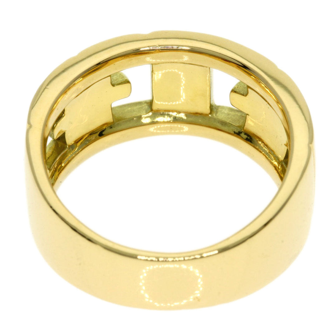 CELINE Ring 18K Yellow Gold gold Logo motif, inner stone, ruby