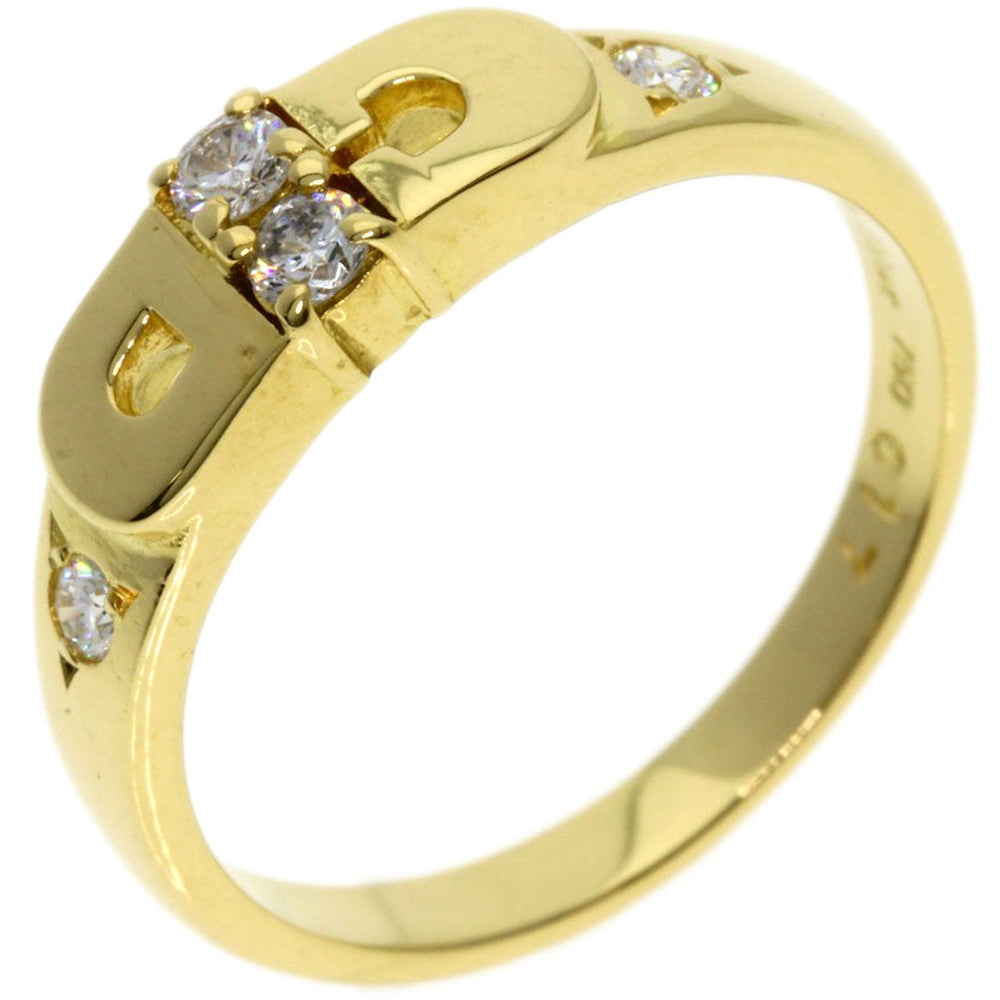 Christian Dior Ring 18K Yellow Gold gold diamond Women Used Authentic