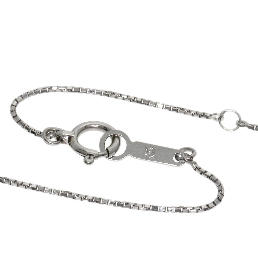 TASAKI Necklace K14WG Silver diamond Women Used Authentic