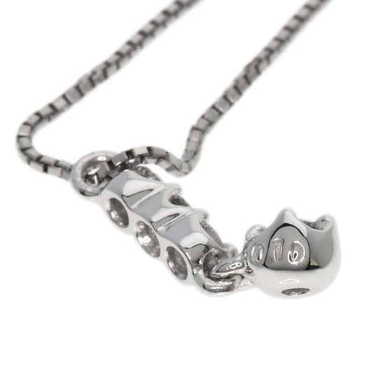 TASAKI Necklace K14WG Silver diamond Women Used Authentic