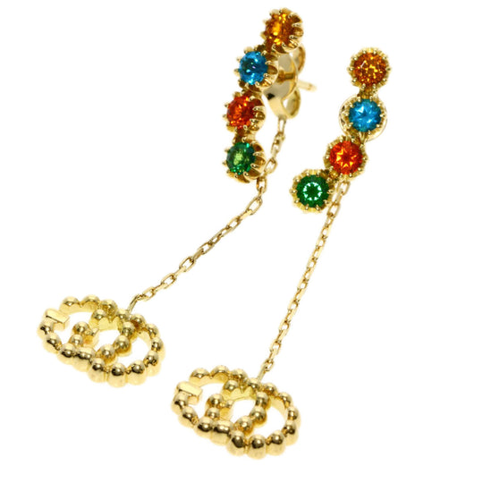 GUCCI Pierce 18K Yellow Gold gold Multi-stone Double G