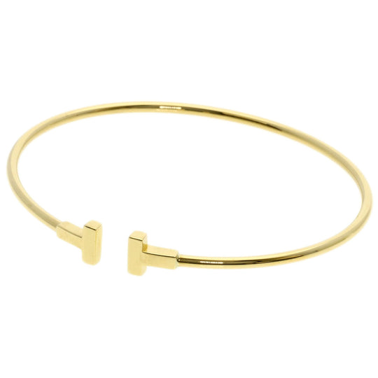TIFFANY&Co. bracelet 18K Yellow Gold gold T wire narrow