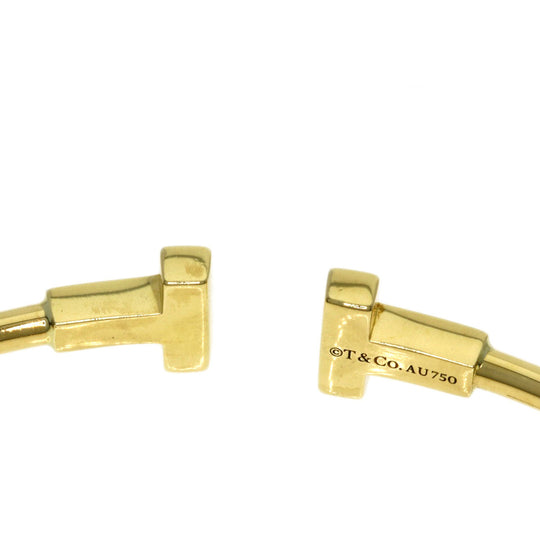 TIFFANY&Co. bracelet 18K Yellow Gold gold T wire narrow