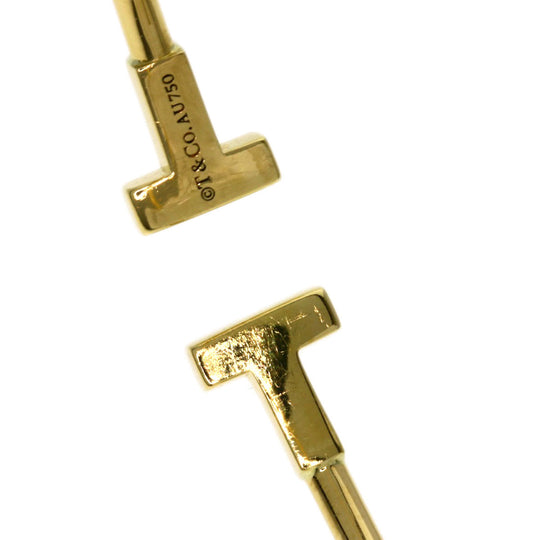 TIFFANY&Co. bracelet 18K Yellow Gold gold T wire narrow
