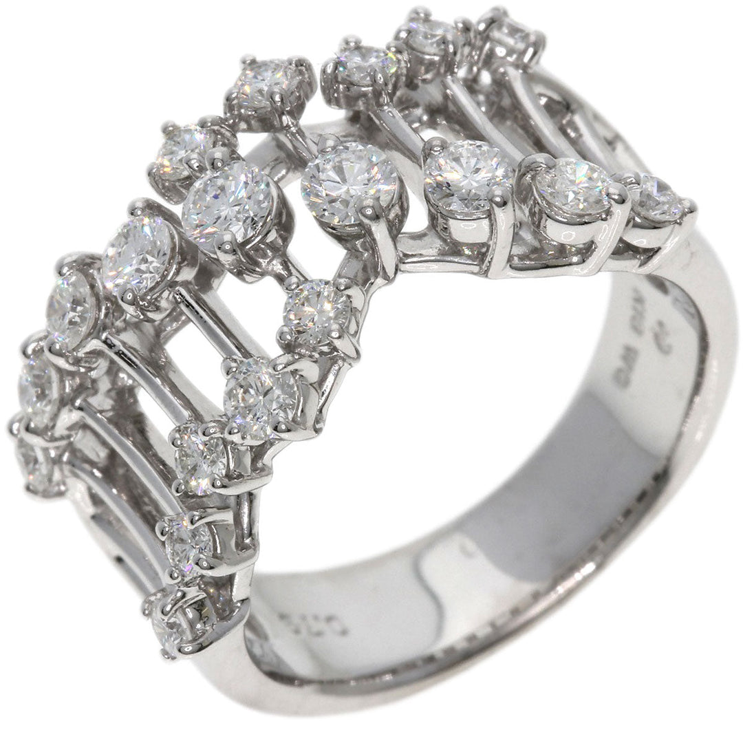 TASAKI Ring K18WG Silver diamond Women Used Authentic